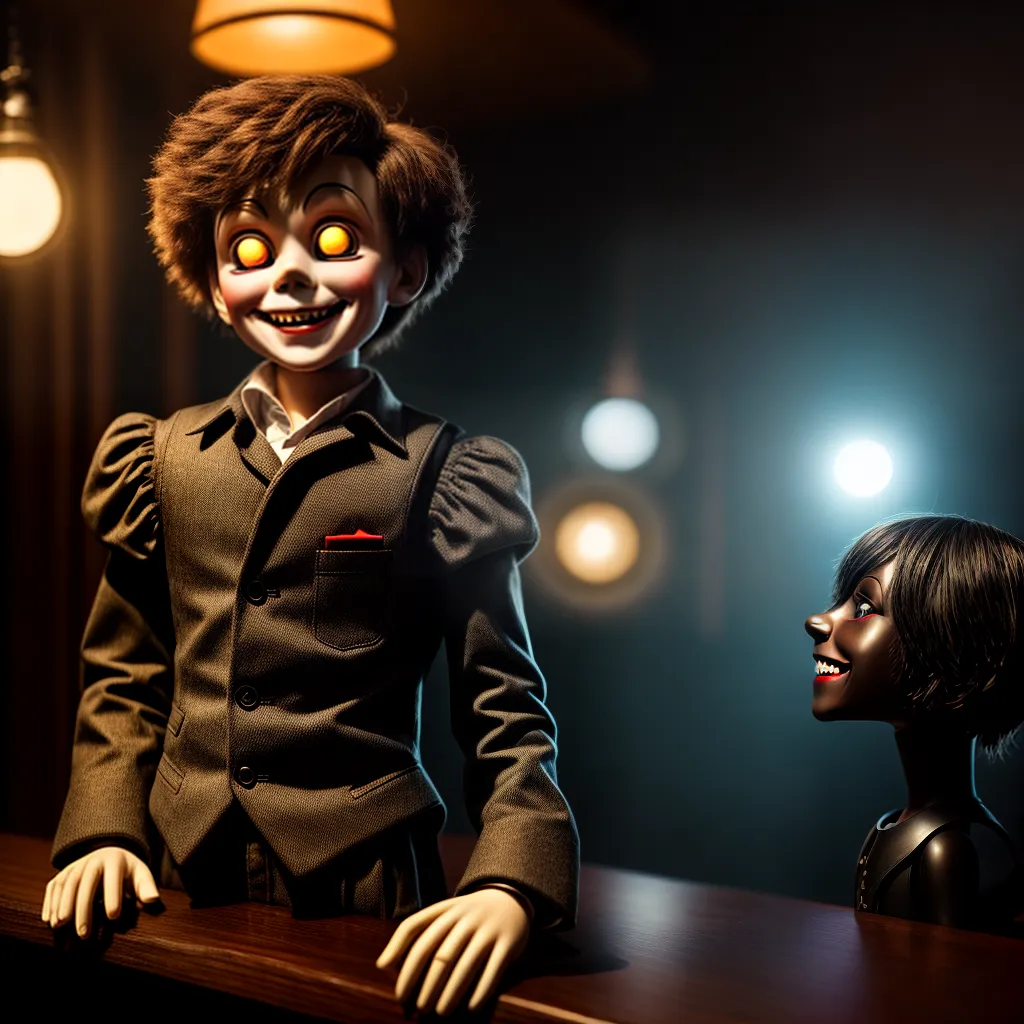 Fotos boneco ventriloquo sinistro olhos luz
