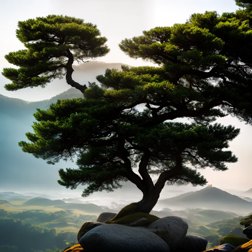 Fotos bonsai montanha equilibrio serenidade