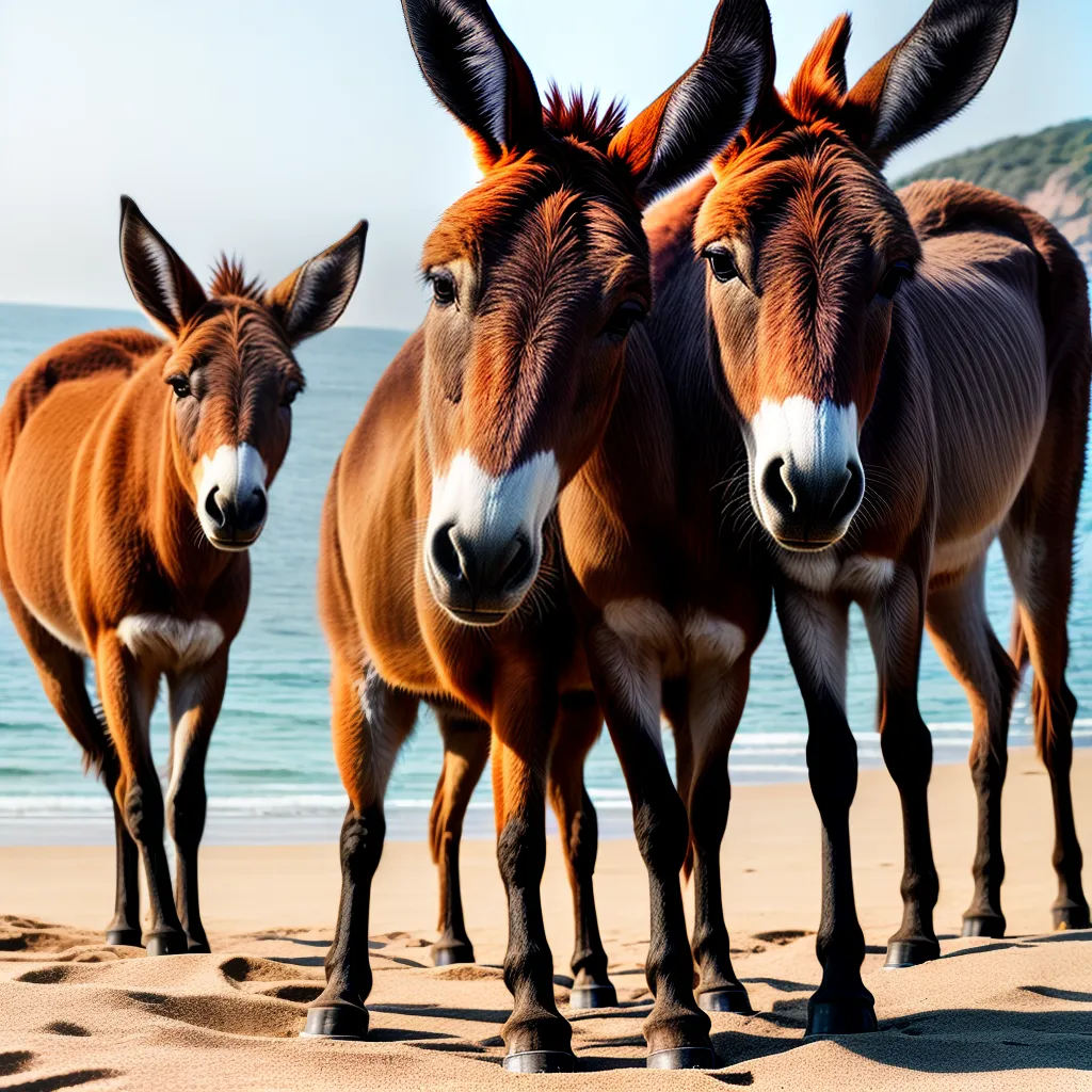 Descubra Qual o Significado de Sonhar com Burros na Praia 3 Fotos burros praia olhar curioso
