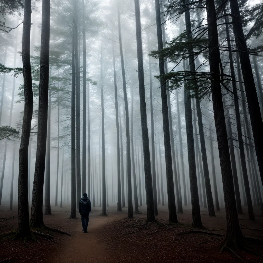 Descubra o Significado dos Sonhos Sombrios e Únicos 2 Fotos busca misteriosa floresta nevoa