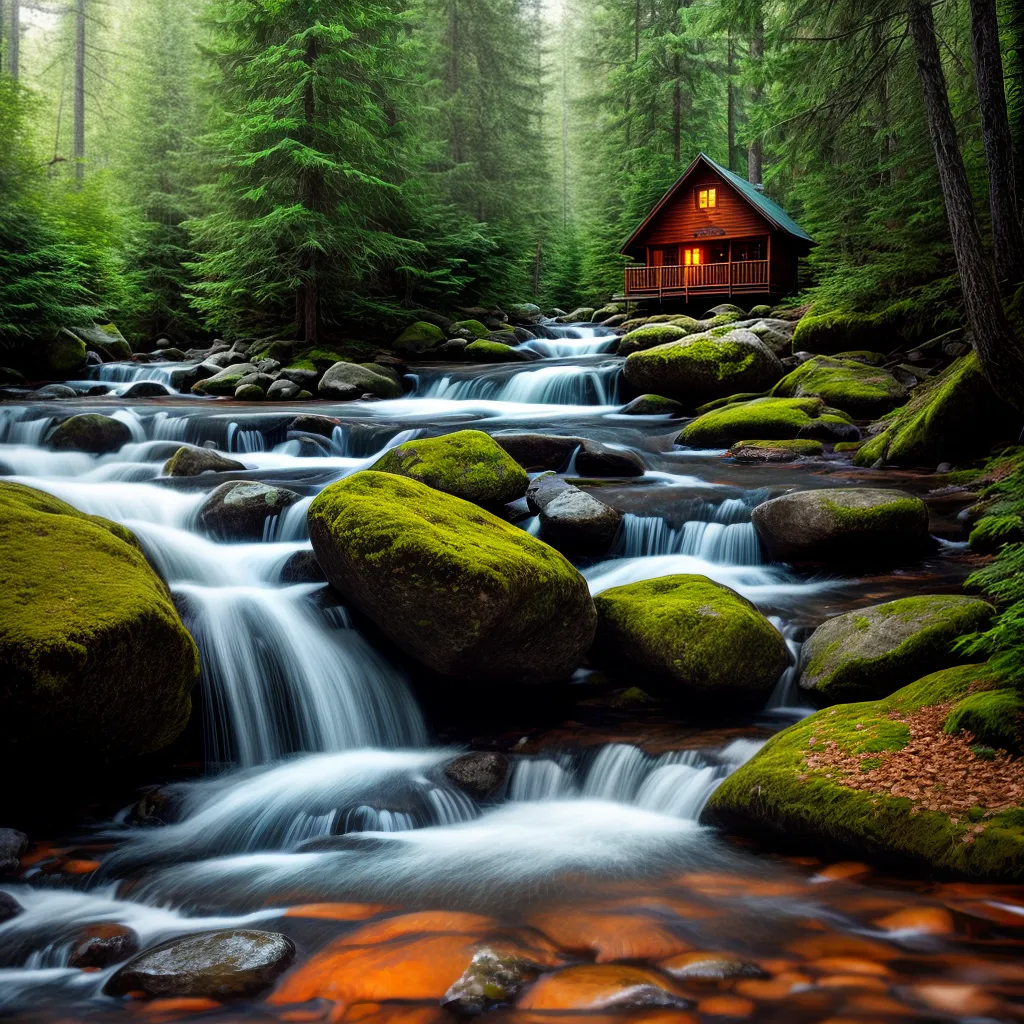 Quarto: Explore os Sentidos de Sonhar com Lugares Recatados 6 Fotos cabana madeira rio silencio