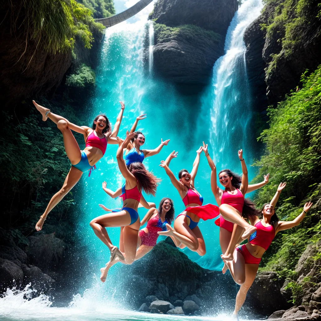 Fotos cachoeira aventura grupo sorrisos