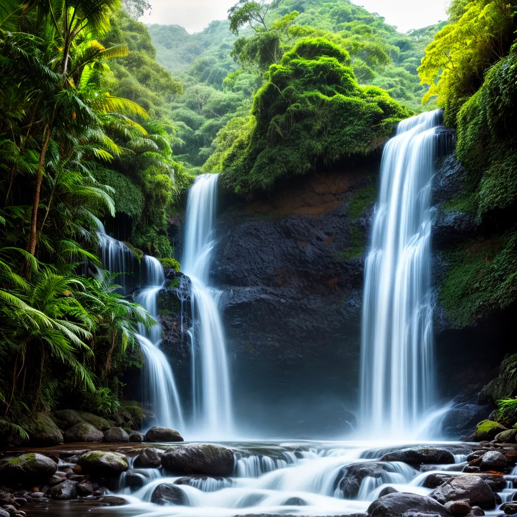 Fotos cachoeira floresta brasileira cocar frutas