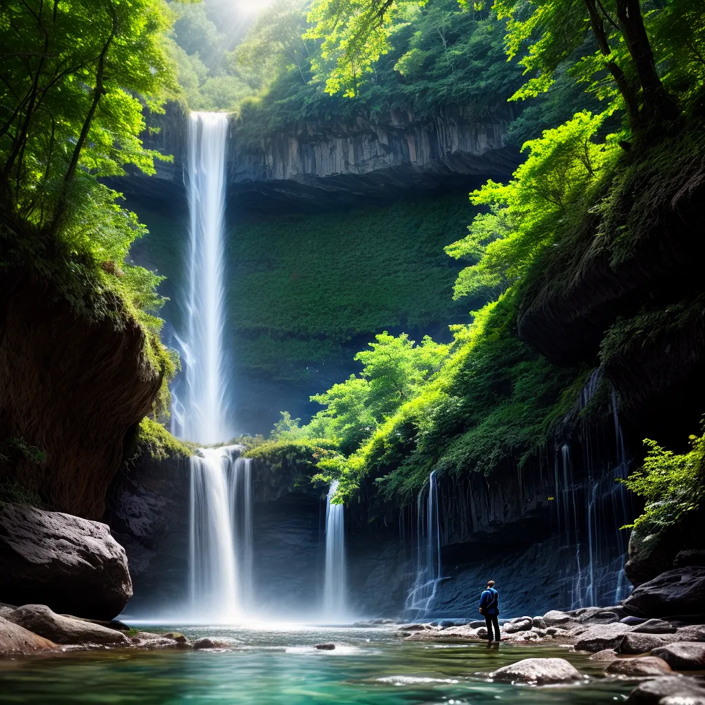 O que significa Sonhar com Trilhas e Cachoeiras? 4 Fotos cachoeira floresta magia sol