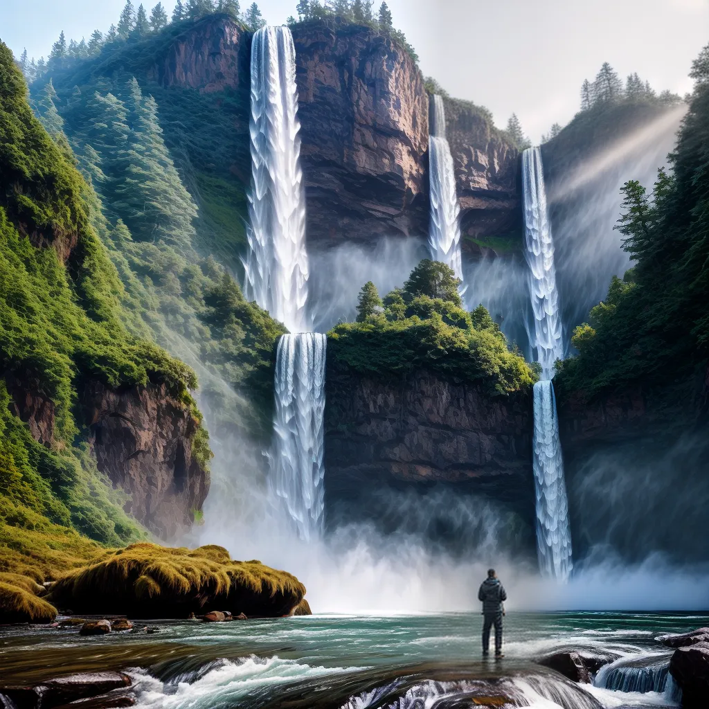 Fotos cachoeira majestosa sonhador natureza