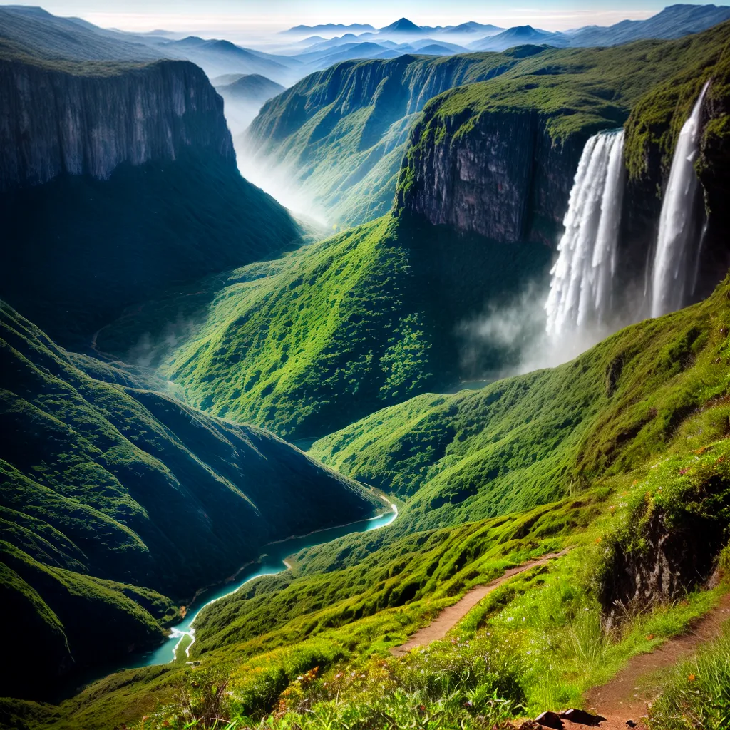 Descubra as Melhores Trilhas e Cachoeiras para Visitar na Serra da Mantiqueira 4 Fotos cachoeira mantiqueira montanhas ceu azul