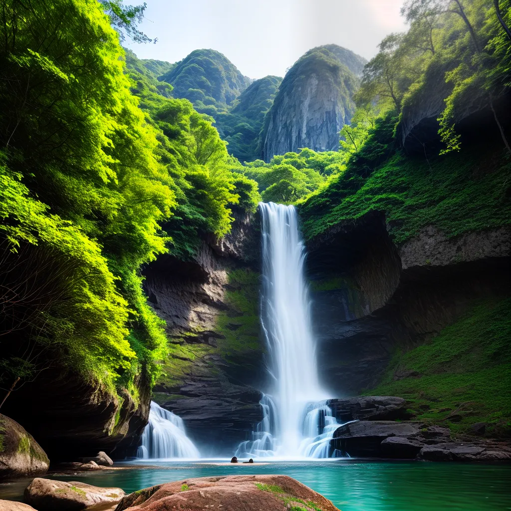 Fotos cachoeira natureza flores tranquilidade