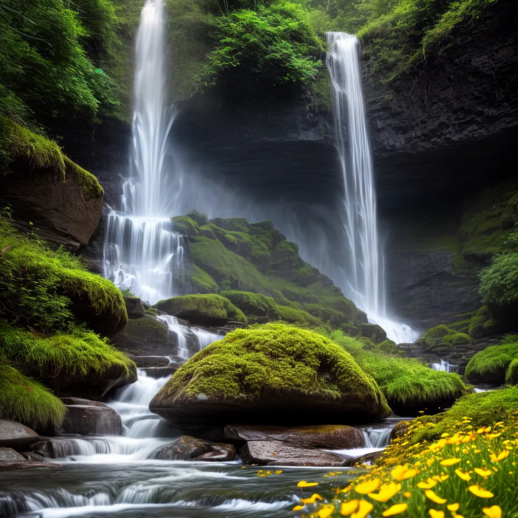 Fotos cachoeira natureza serenidade flor agua