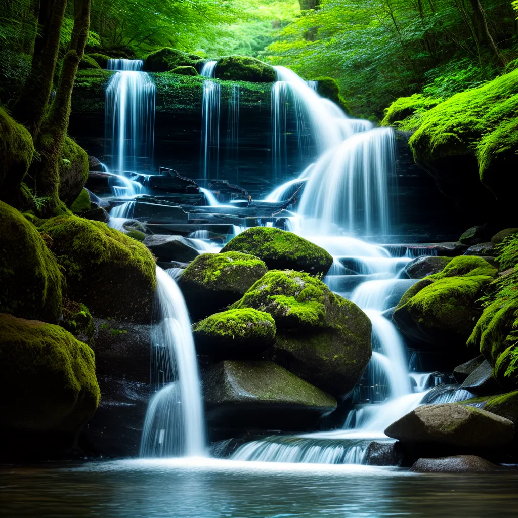 Fotos cachoeira natureza serenidade folhagem
