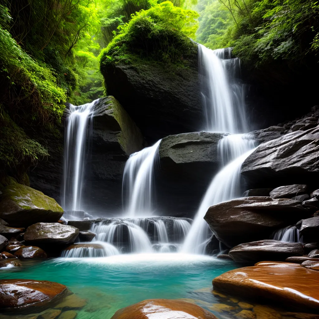 Fotos cachoeira trilha canion folhagem