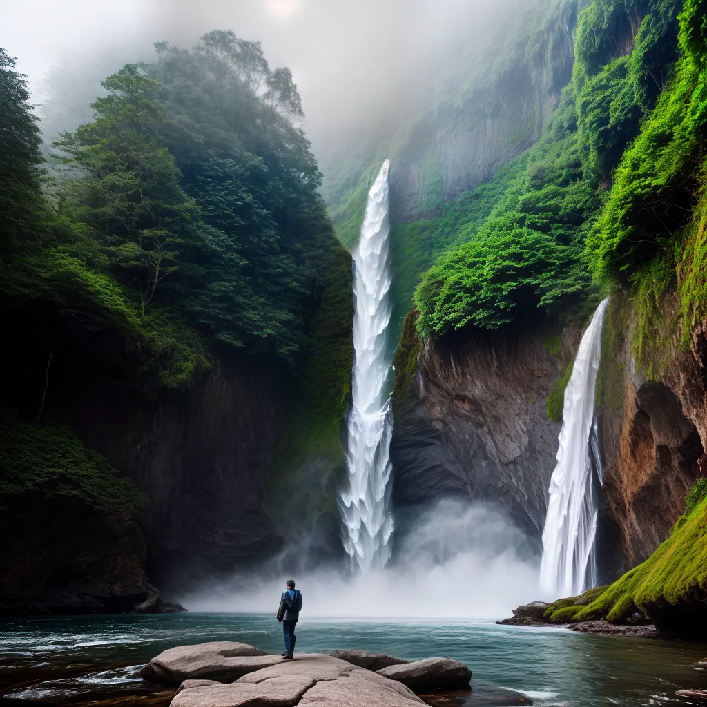 Exploração de sonhos: o que significa sonhar com trilhas e cachoeiras 2 Fotos cachoeira verde nevoa caminho