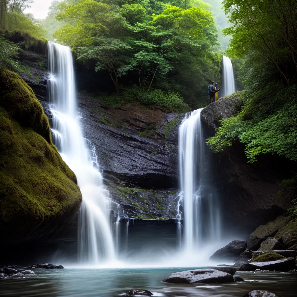 Fotos cachoeira verde serenidade introspeccao