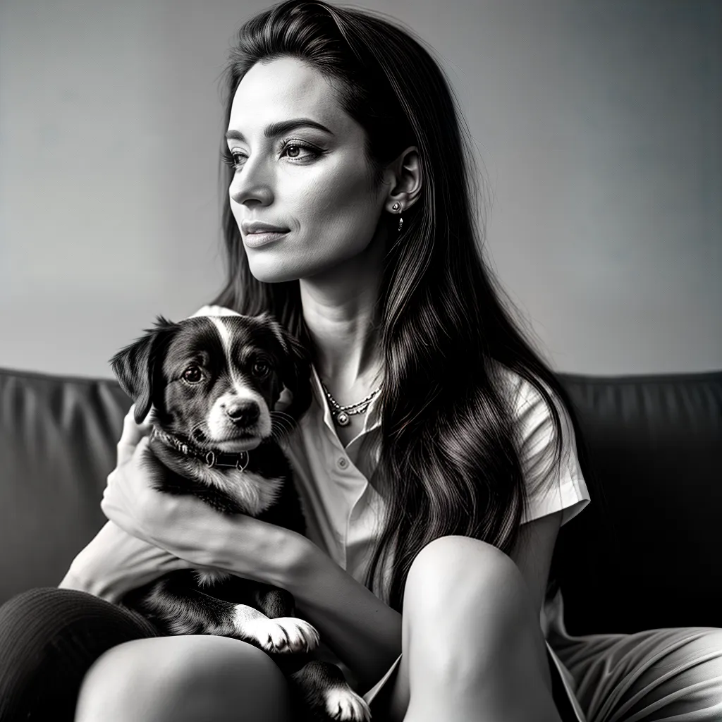 Fotos cachorro lealdade sonhos preto branco