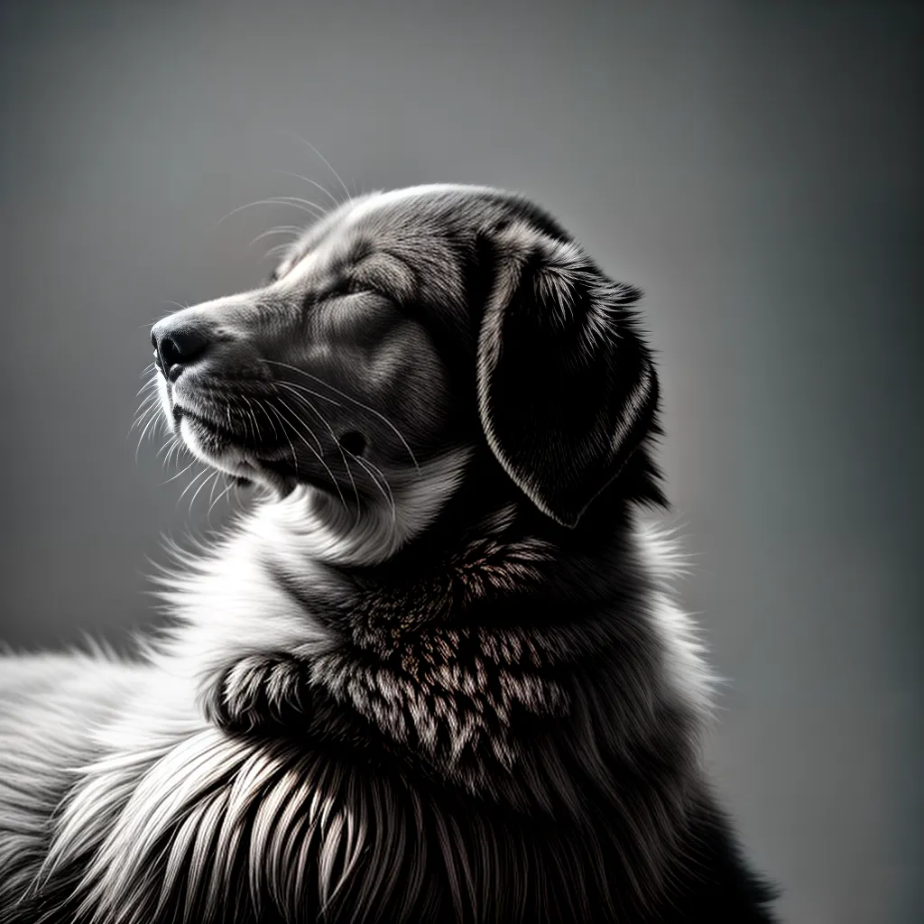 Fotos cachorro sonhando preto branco