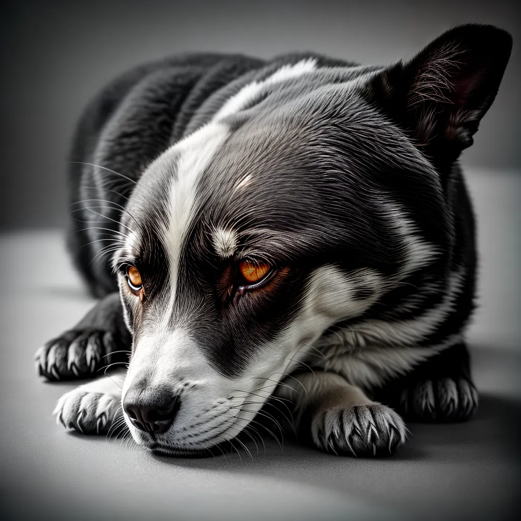 Fotos cachorro sonho patas preto branco