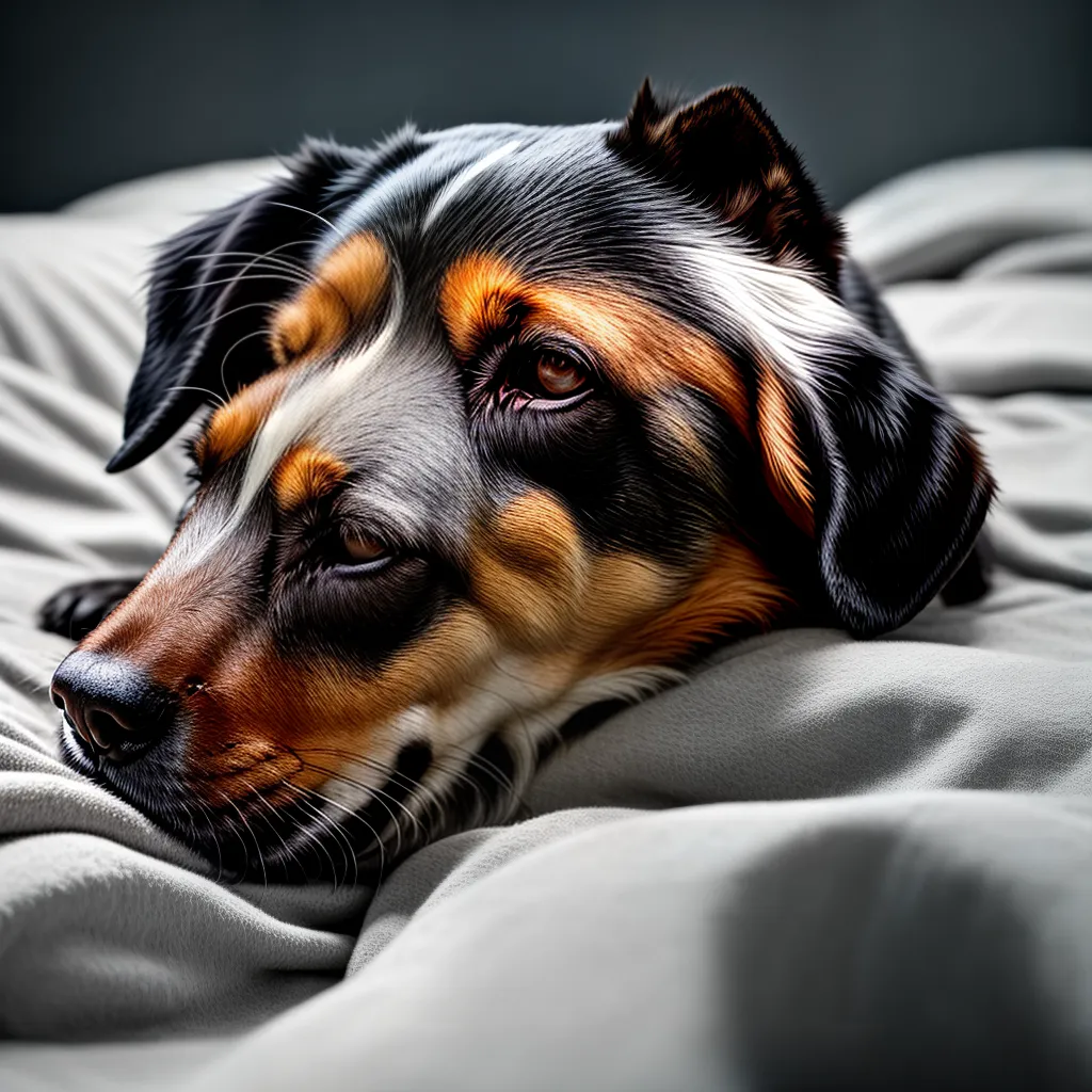 Símbolos Oníricos: O Significado de Sonhar com um Cão 3 Fotos cachorro sono leito preto branco