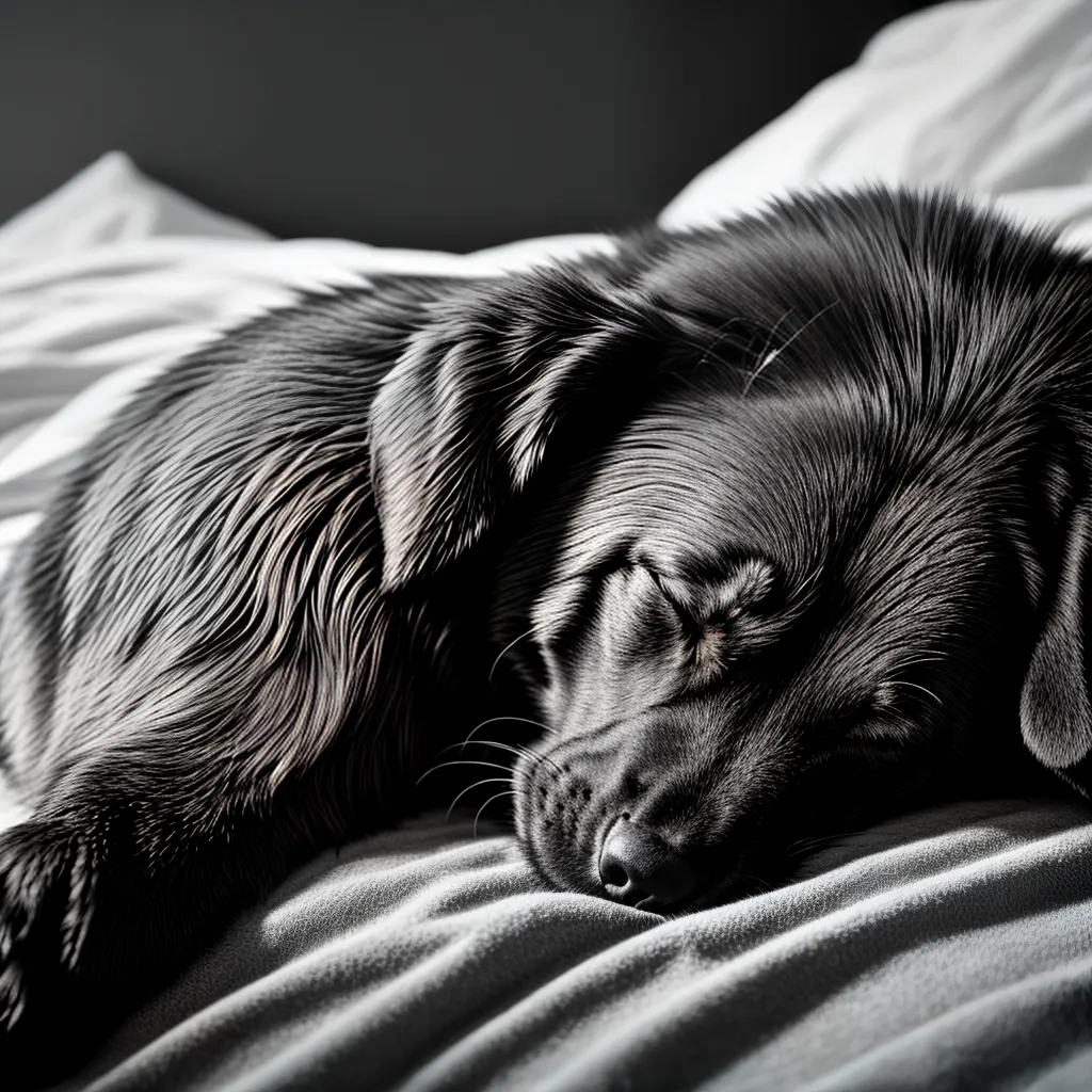 Visões Noturnas: O que significa sonhar com cachorro? 3 Fotos cachorro sono preto branco conforto