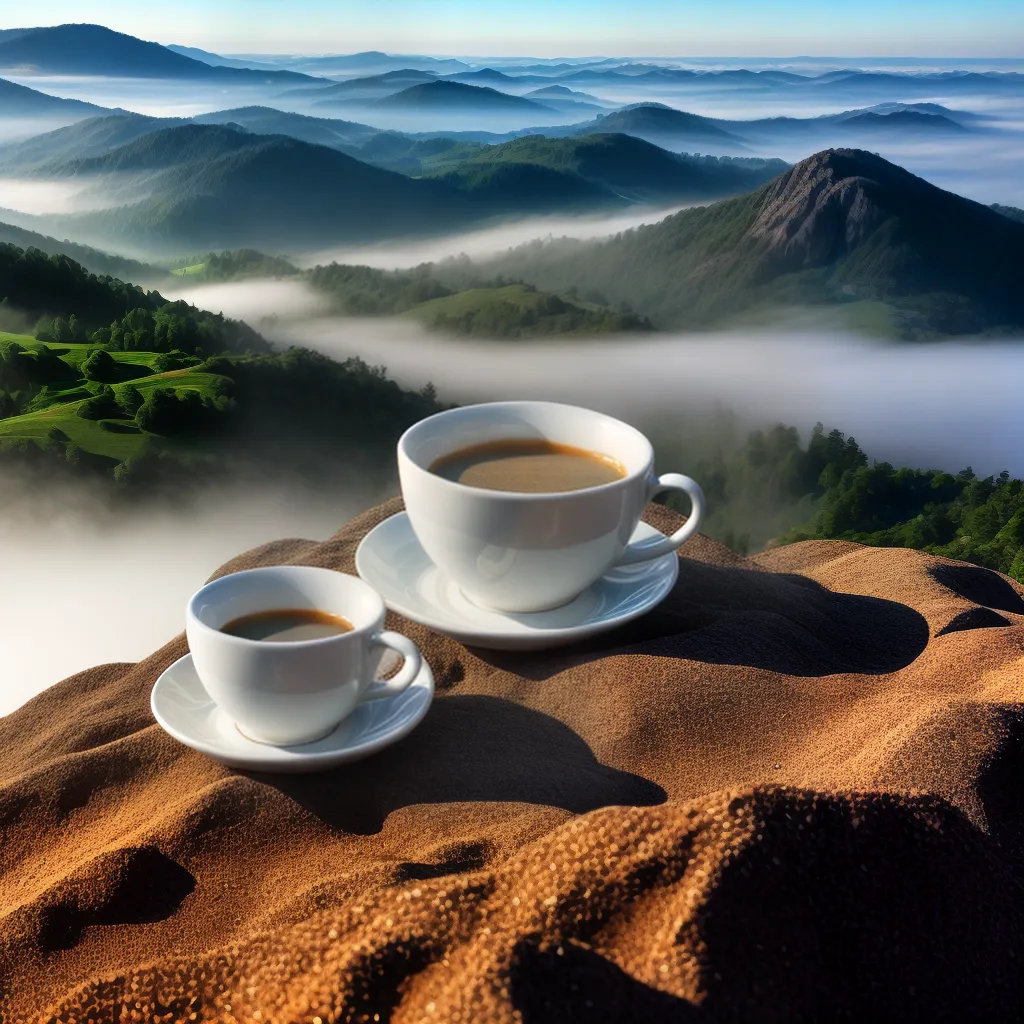 Fotos cafe vapor montanhas sonho