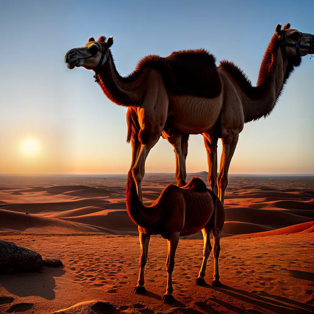 Despertar: Descubra o significado de sonhar com um oásis no deserto. 2 Fotos camel deserto oasis amanhecer