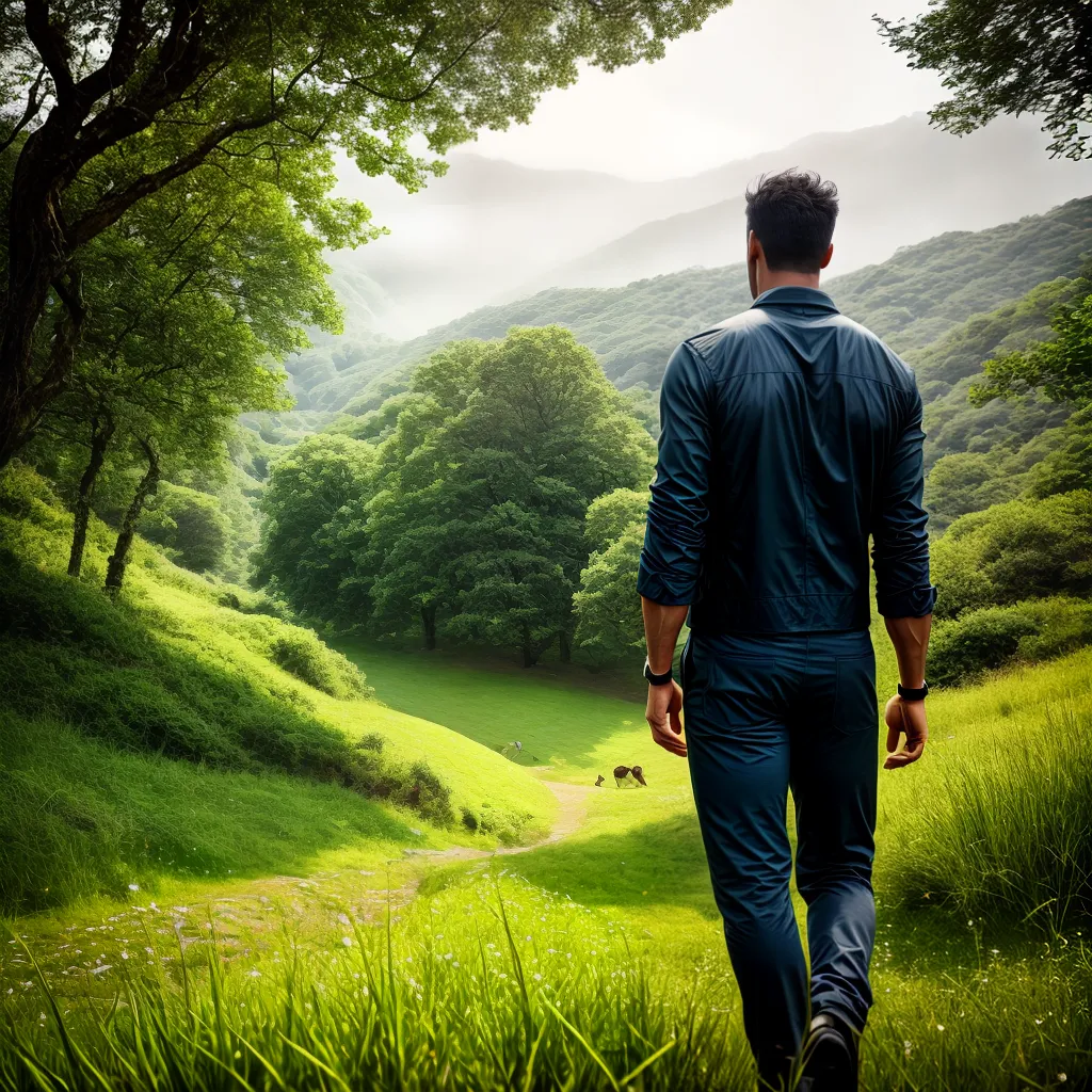 O Significado de Sonhar com um Passeio pelo Campo. 2 Fotos caminhada campo verde serenidade