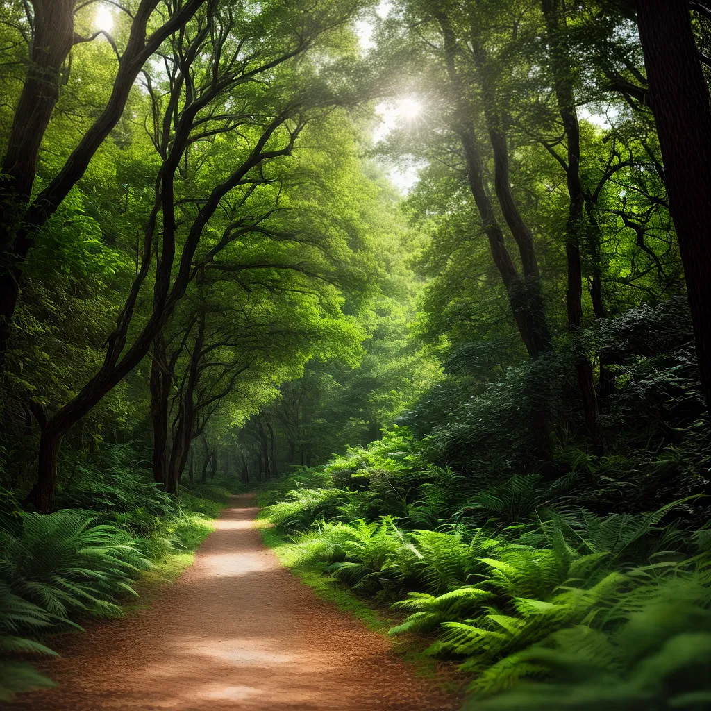 Deslocamento Interior: Significados de Sonhos sobre Locomoção 4 Fotos caminhada floresta jornada luz