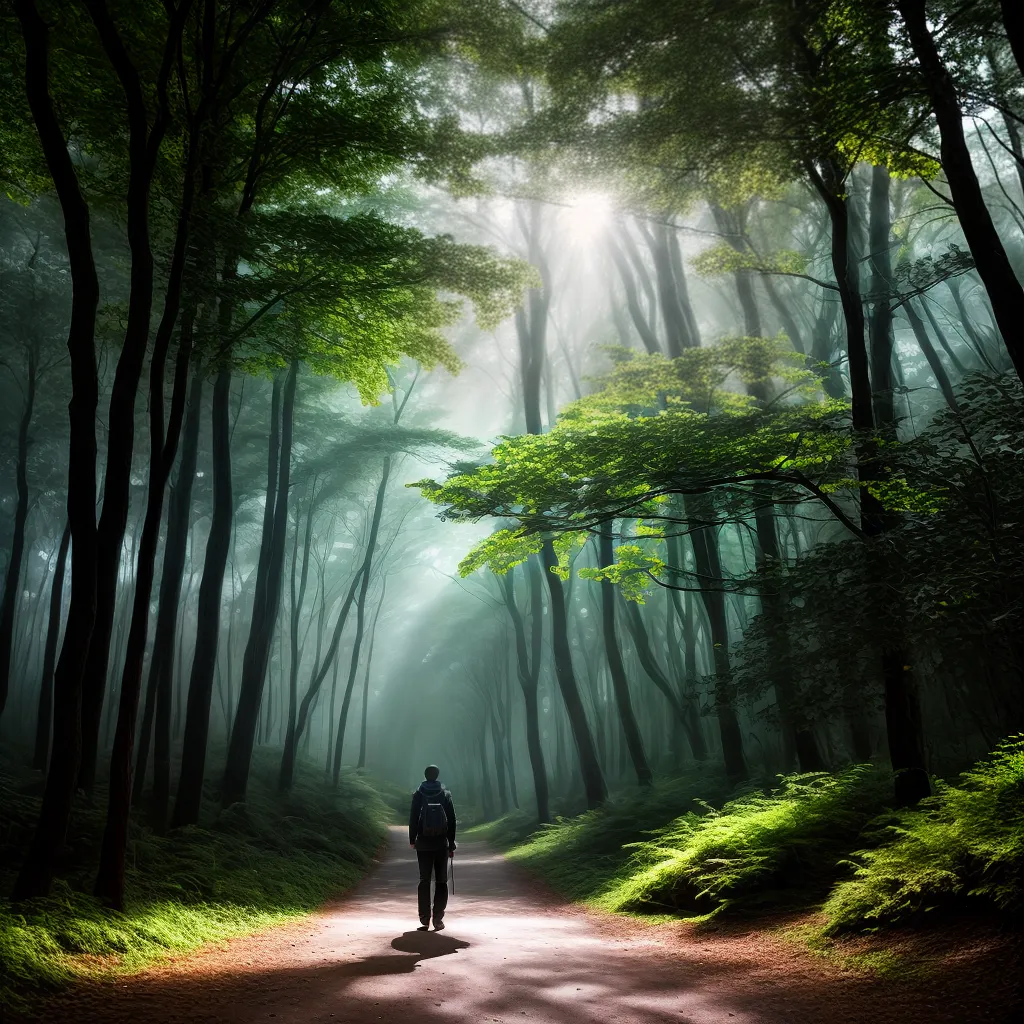 Desvendando os sonhos com sensibilidade e trilhas. 4 Fotos caminhada floresta sonhos intuicao