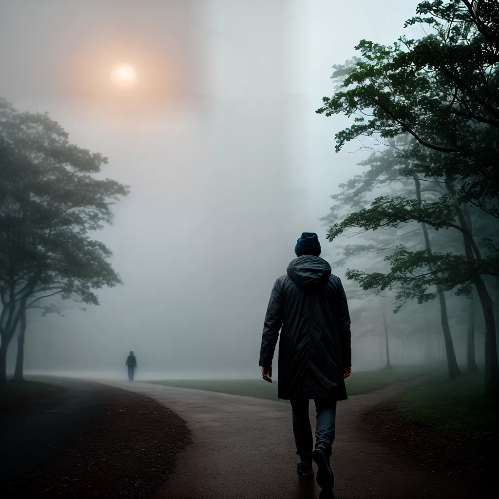Caminhando na Neblina: Qual o Significado de Sonhar com Passeios Confusos 3 Fotos caminhada nevoeiro silhueta sonho