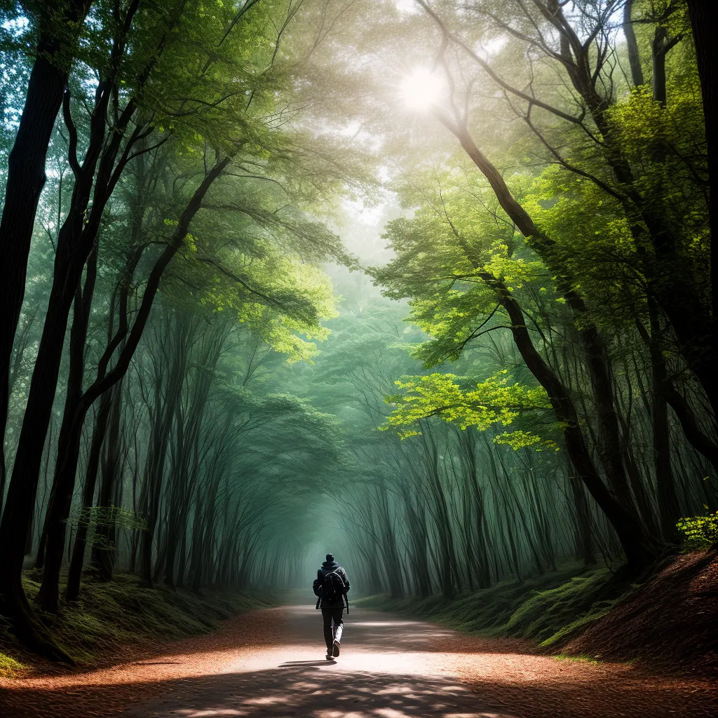 A trilha dos sonhos: decifrando seus significados e interpretações 6 Fotos caminhada sonhos floresta filtro