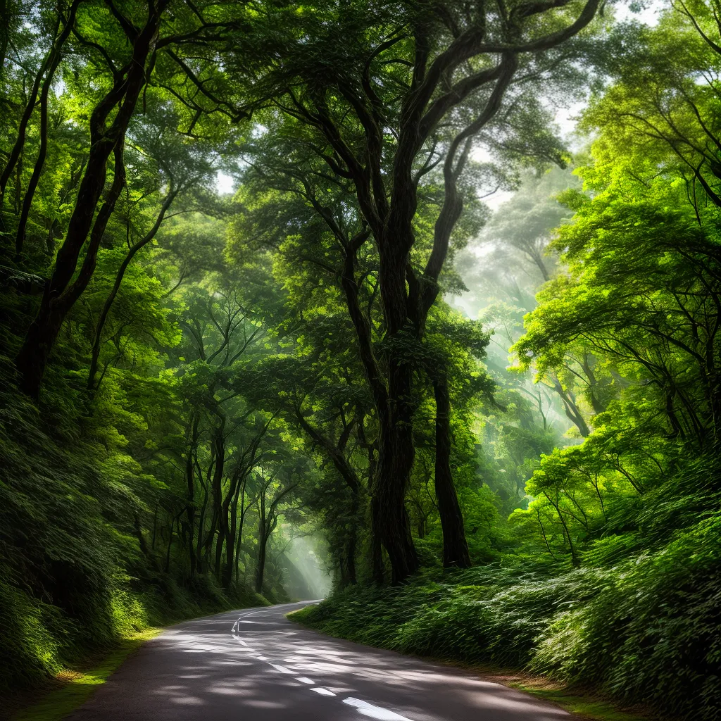 Interpretando um Sonho com Estrada Sinuosa 6 Fotos caminho floresta luz aventura 1