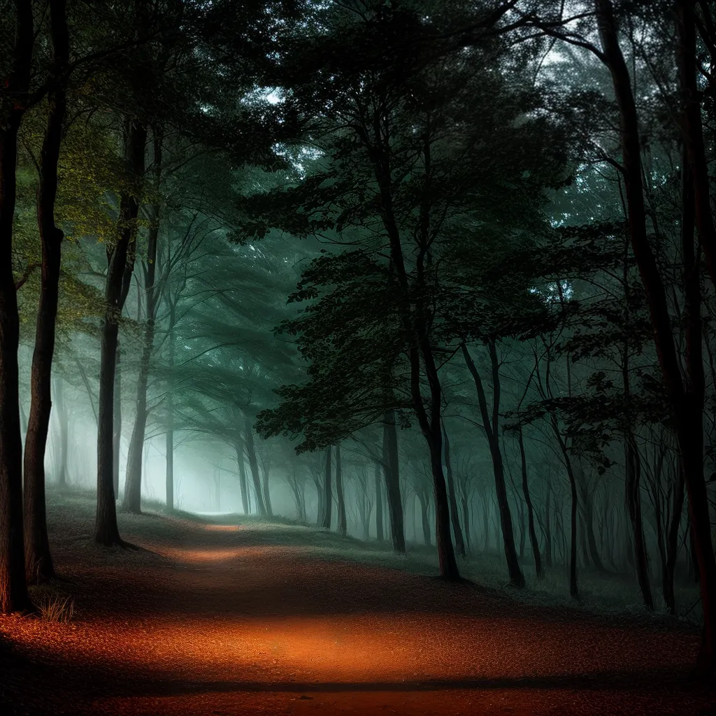 Fotos caminho floresta solitario luzes