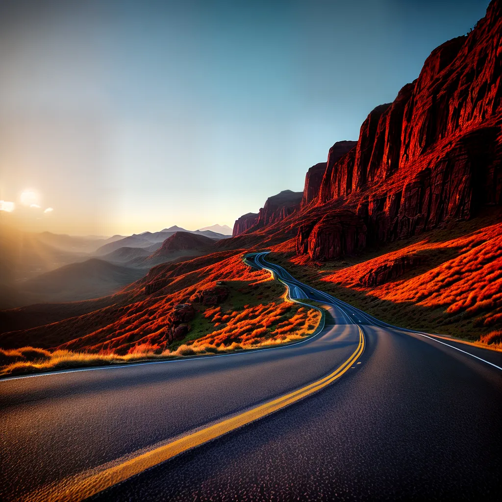 Fotos caminho por do sol transformacao