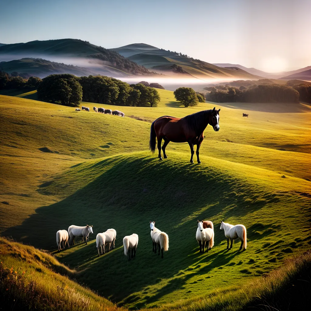 Descubra os mistérios dos sonhos: qual é o significado de sonhar com animais no turismo rural? 3 Fotos campo animais paisagem harmonia