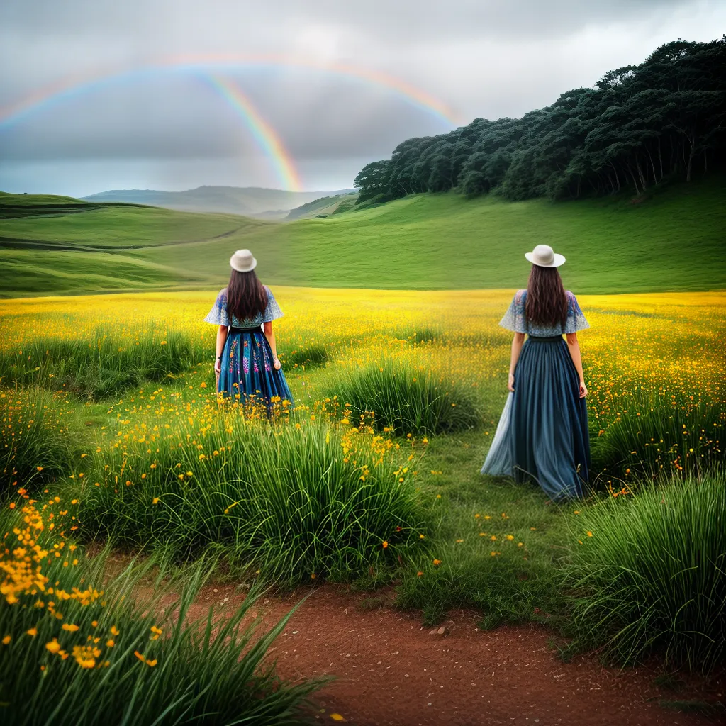 Fotos campo arcoiris sonhos