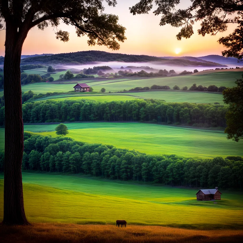 G. Explorando os Significados de Sonhar com um Lugar Rural 4 Fotos campo cerca arvore simplicidade