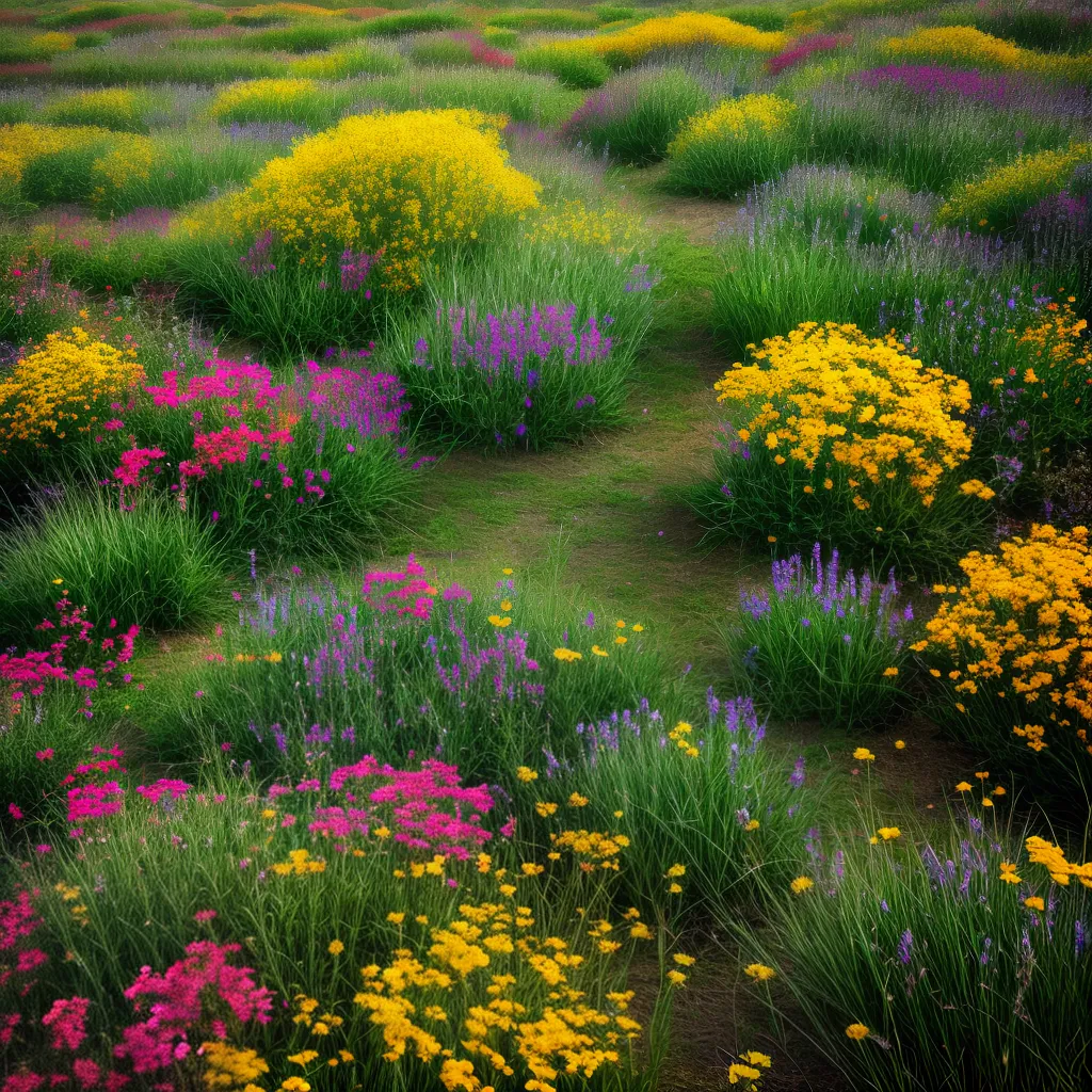 Fotos campo flores coloridas sol brisa magia