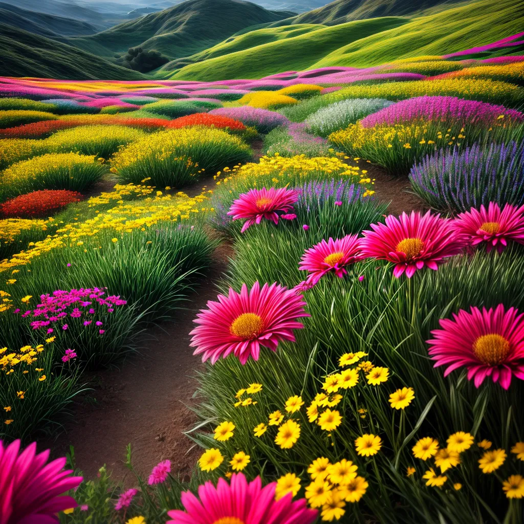 Fotos campo flores crescimento prosperidade