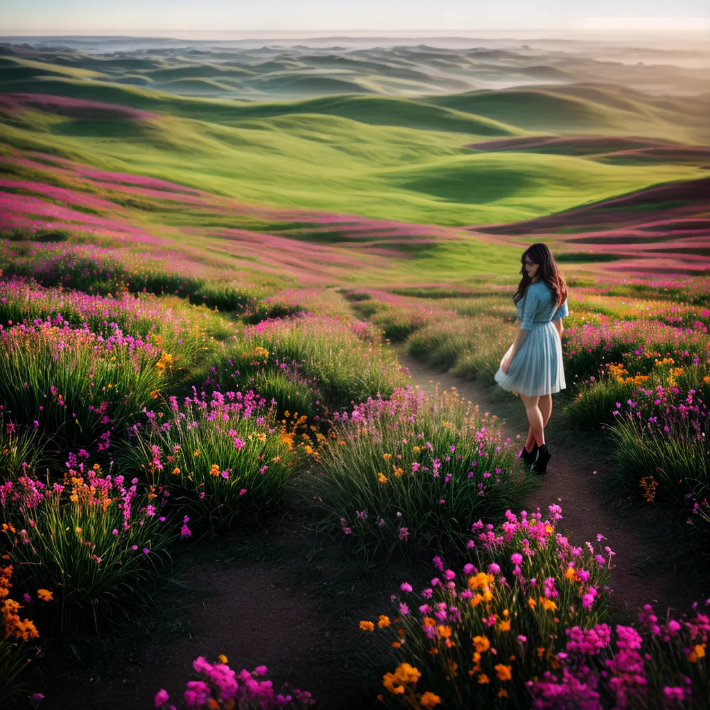 Fotos campo flores igualdade unicidade