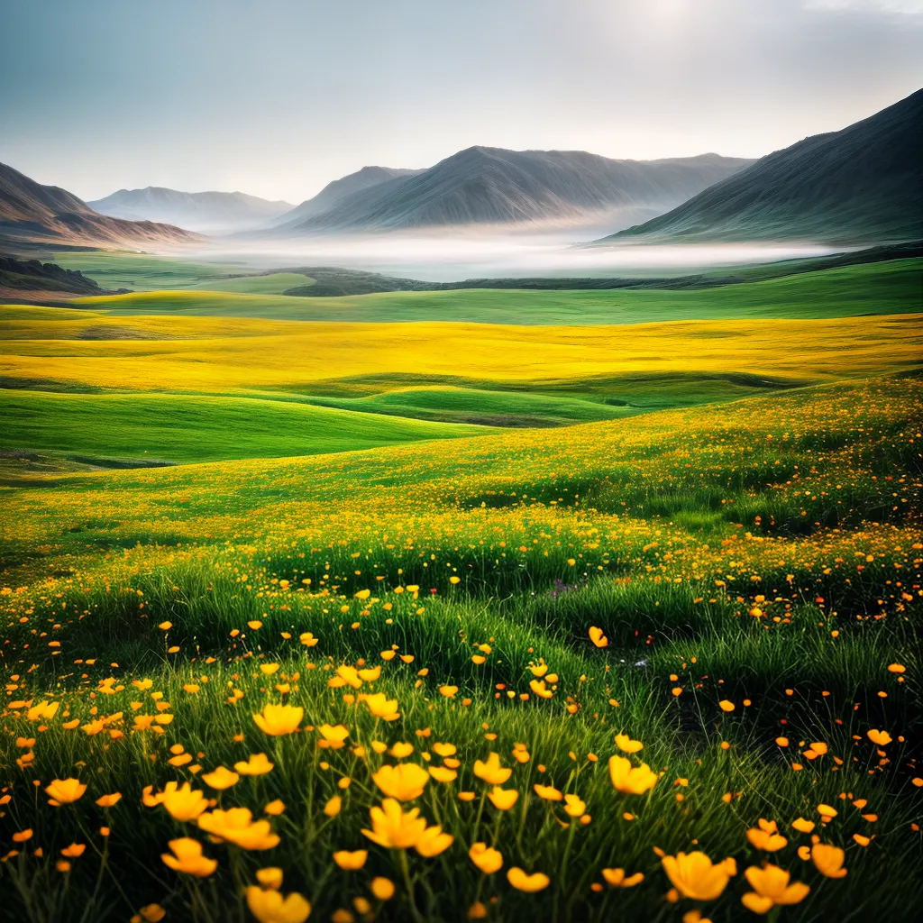 Fotos campo flores selvagens cores liberdade