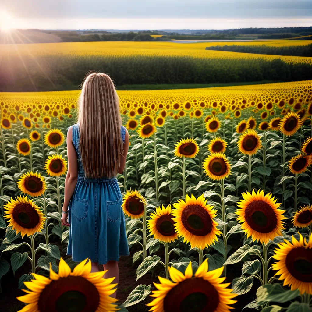 Título 5: Helianthus nos sonhos: Descubra o que significa sonhar com Girassóis 4 Fotos campo girassol simbolo pensamento