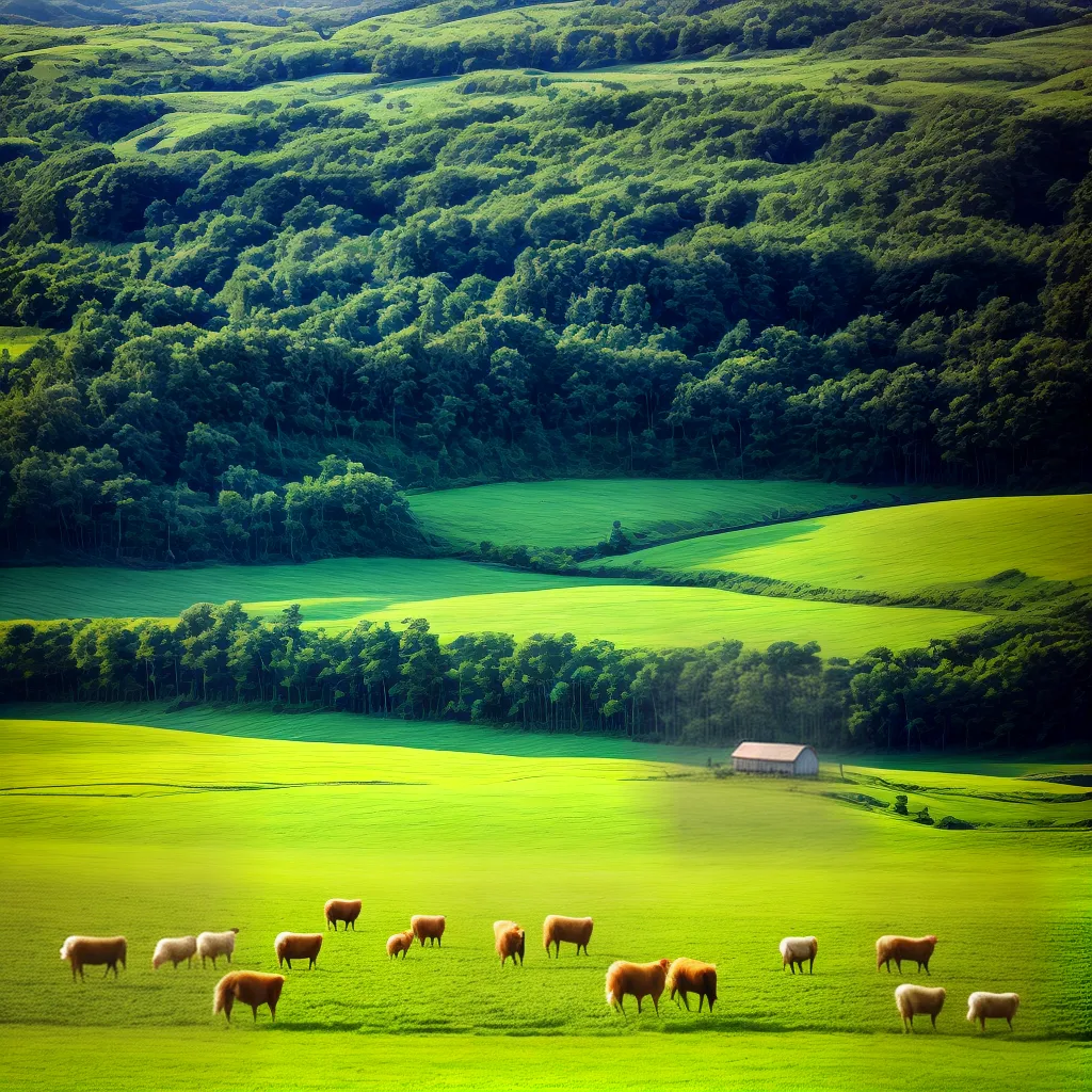 Descubra os Significados de Sonhar com o Mundo Rural Brasileiro 3 Fotos campo sereno agricultor galinhas vacas