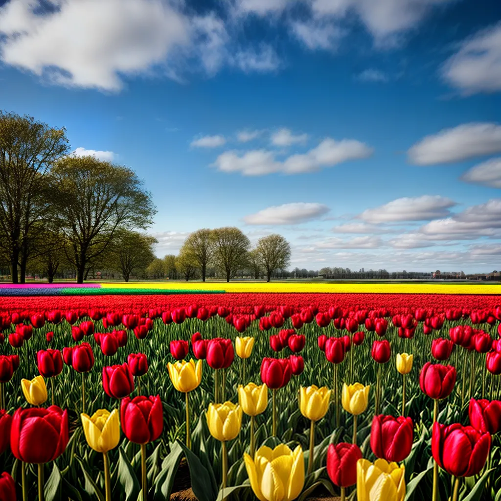 Fotos campo tulipas surpresa amor