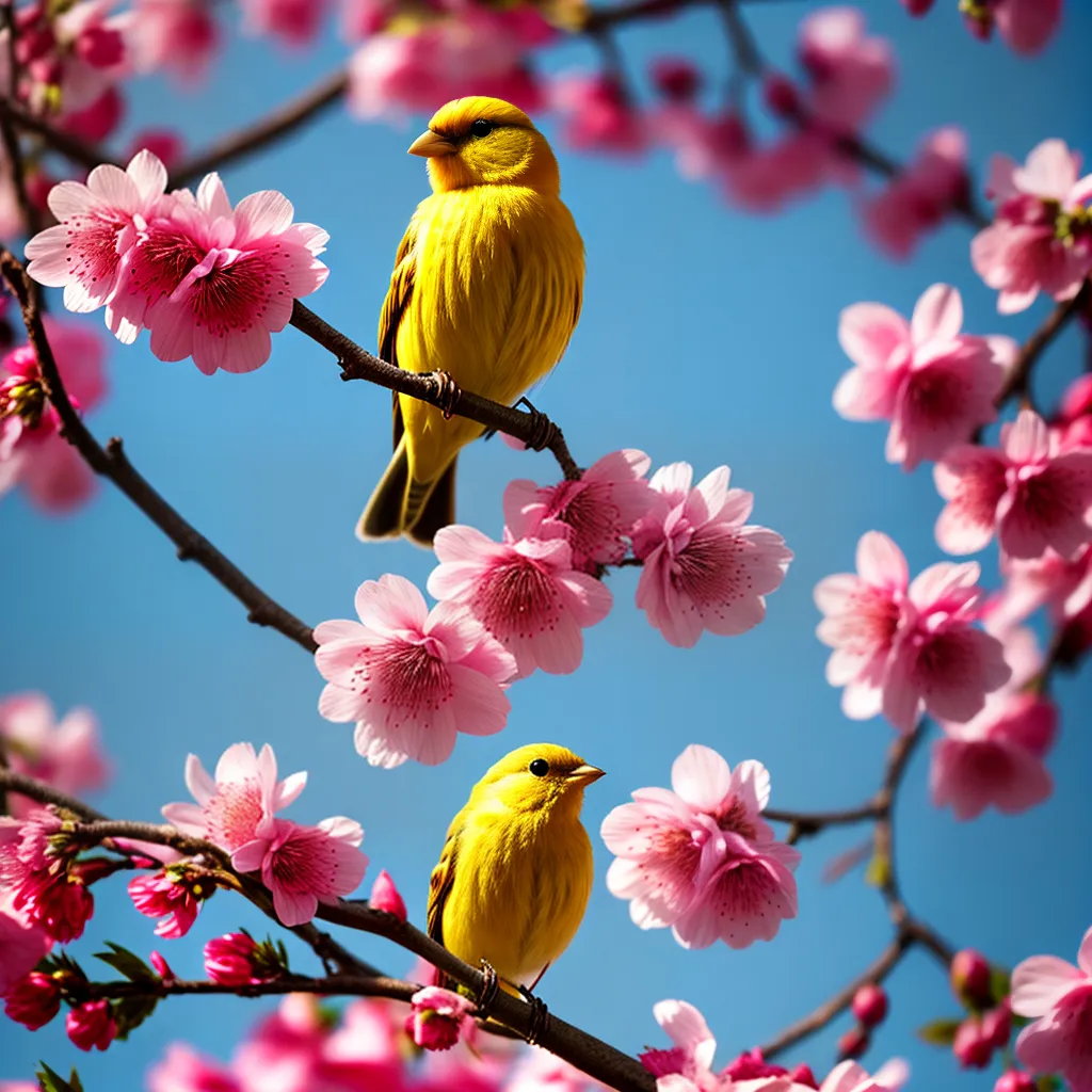 Sintaxe dos Sonhos: Qual o Significado de Sonhar com Pássaro Cantor? 3 Fotos canario flores primavera liberdade