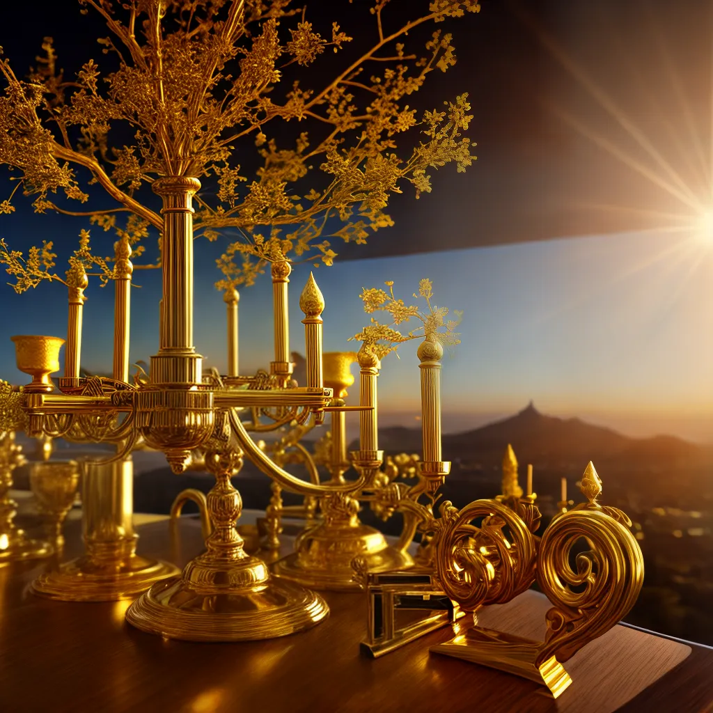 Descubra o Surpreendente Significado de Candelabro na Bíblia! 13 Fotos candelabro ouro judaico divino presenca
