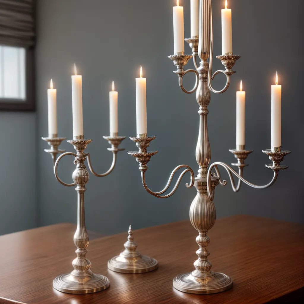 Fotos candelabro prata madeira escuridao iluminacao