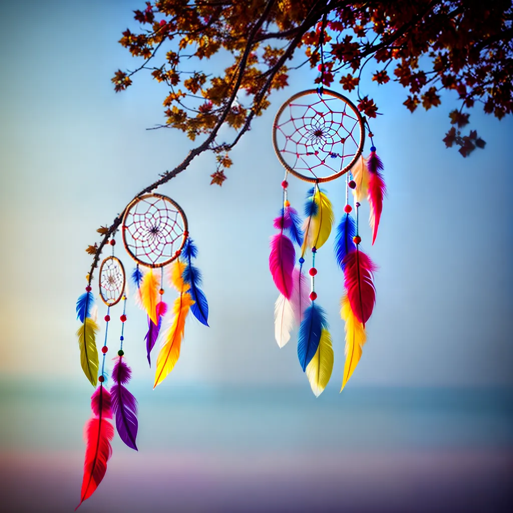Hemisfério dos Sonhos: Descubra o Significado dos Seus Sonhos 2 Fotos captura sonhos pena beads