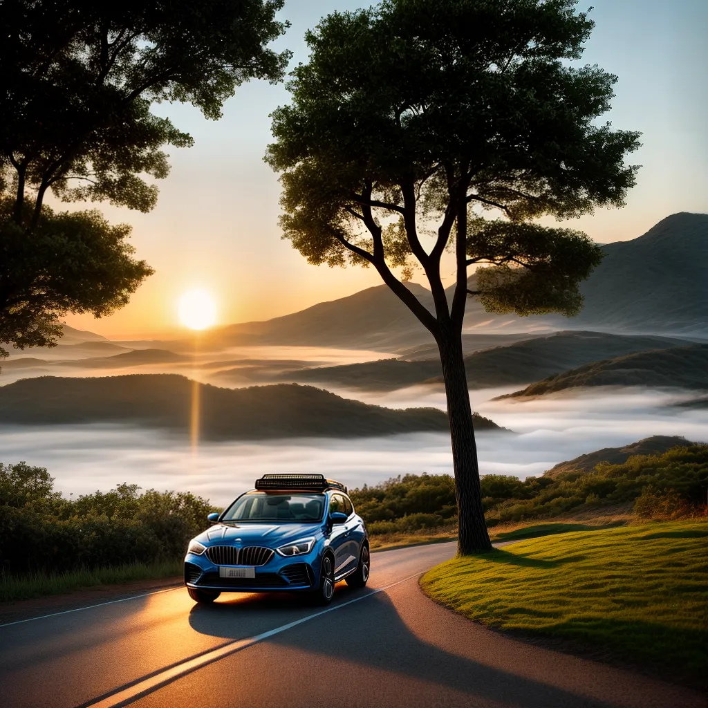 Fotos carro vida por do sol