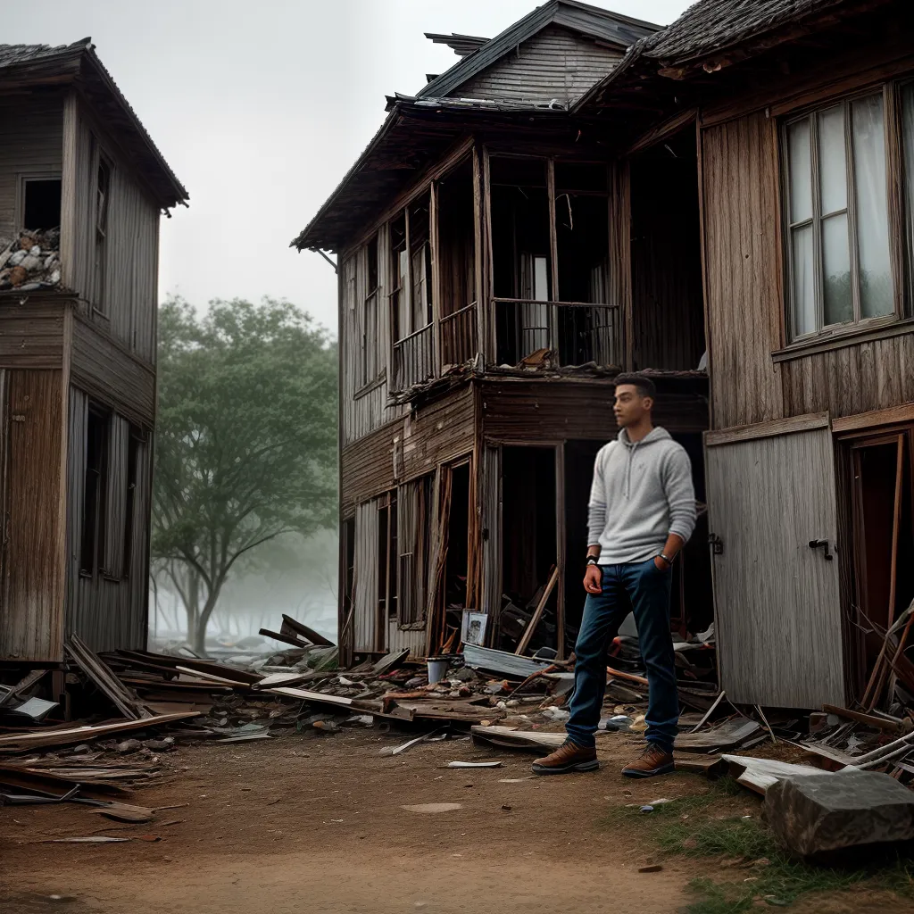 Fotos casa destruida tristeza incerteza