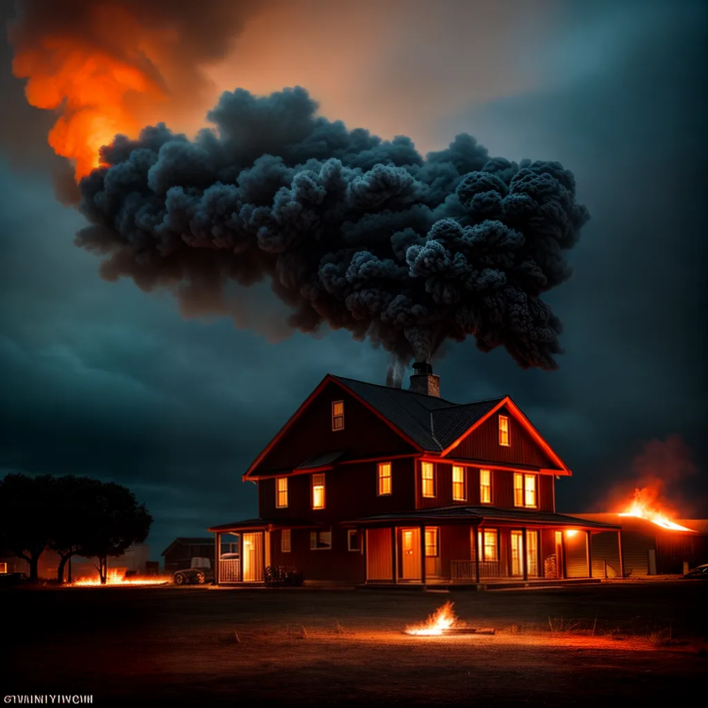 O que Significa Sonhar com Casa em Chamas 2 Fotos casa vermelha fogo noite solitario