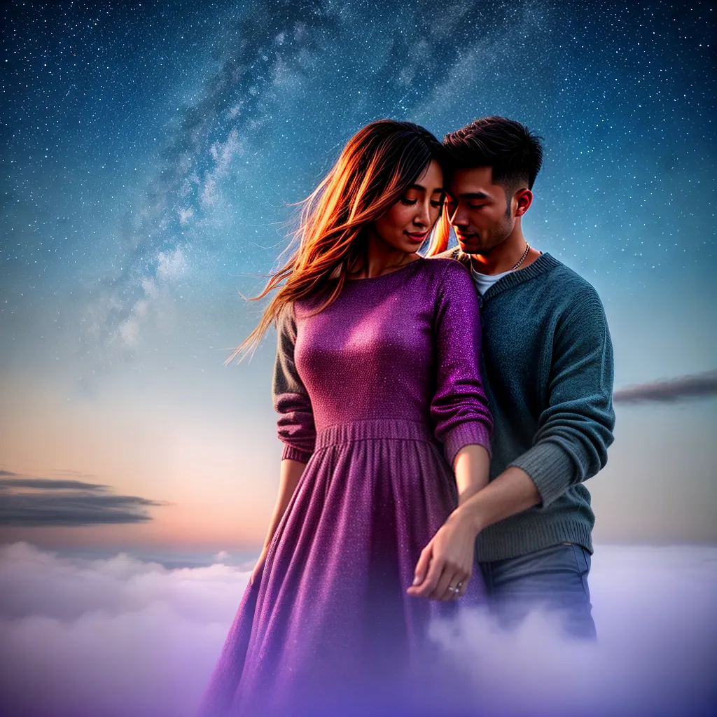 Fotos casal estrelas amor coracao
