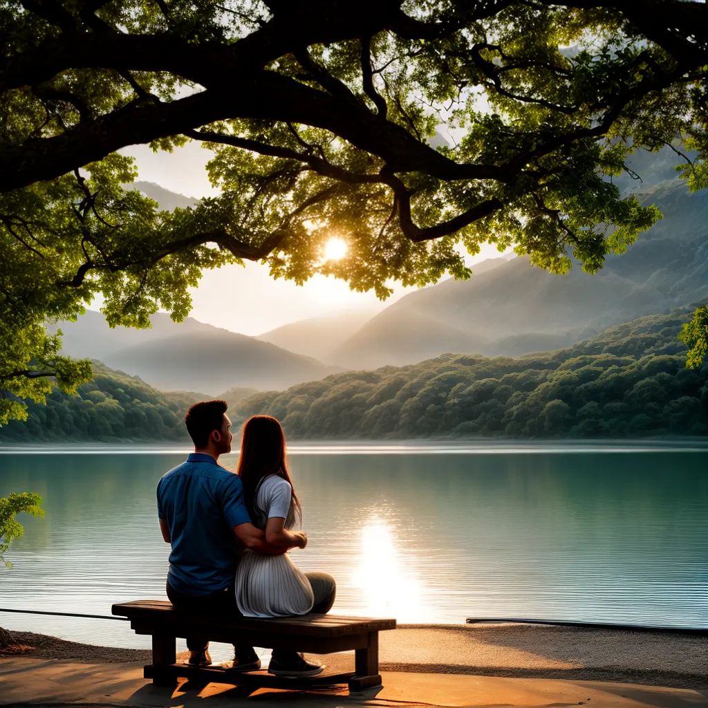 Os Sonhos Românticos: Significados e Interpretações 6 Fotos casal lago por do sol amor